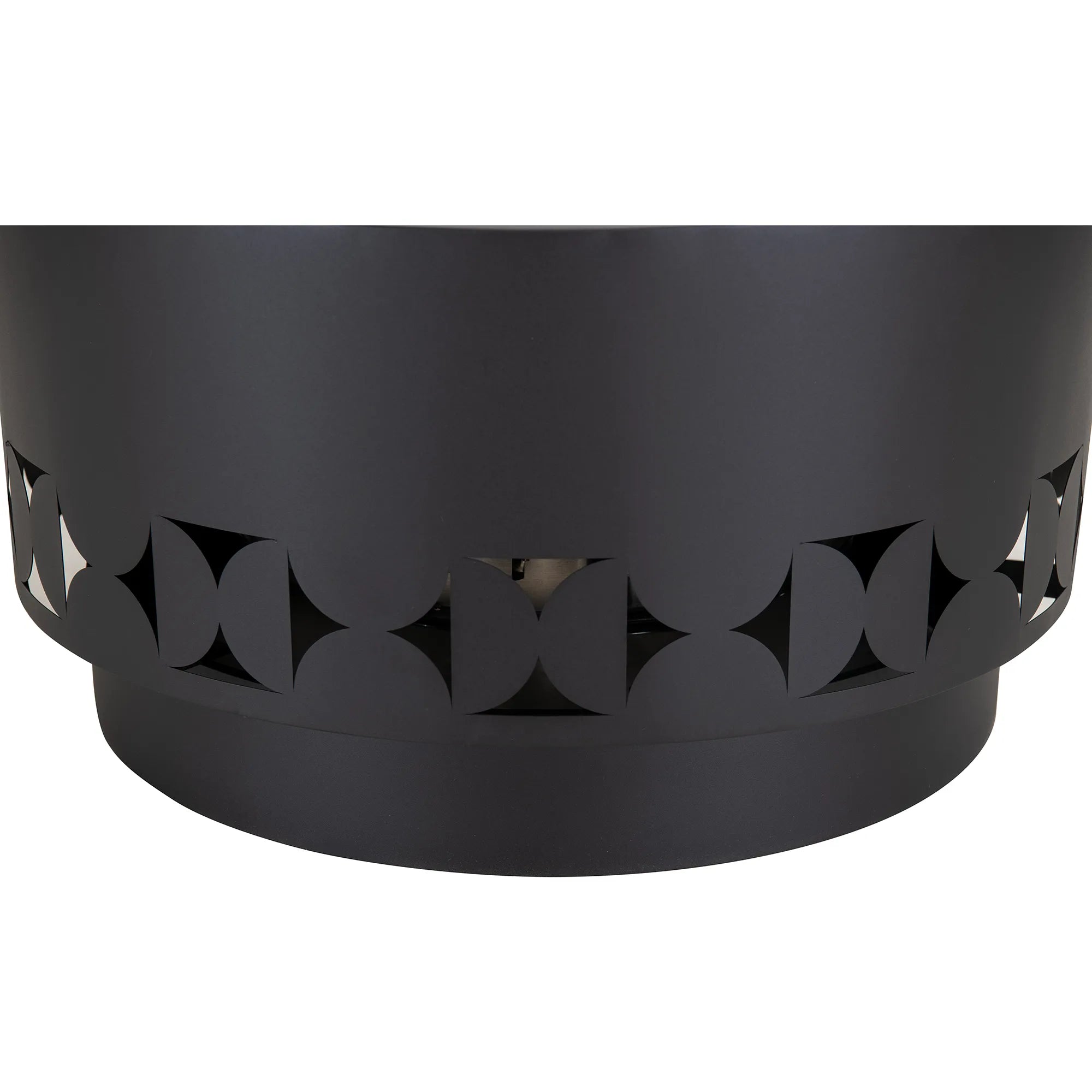 Vulcan Extra Tall Round Smokeless Fire Pit 28", Delta Pattern - Black