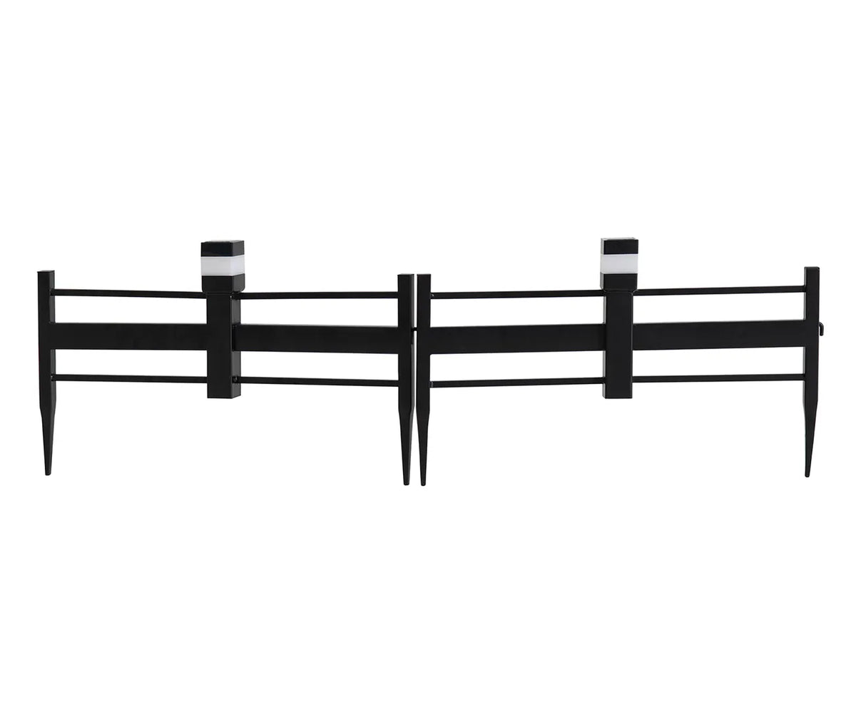 CROMWELL Solar Metal Strip Garden Fencing 5 Pack