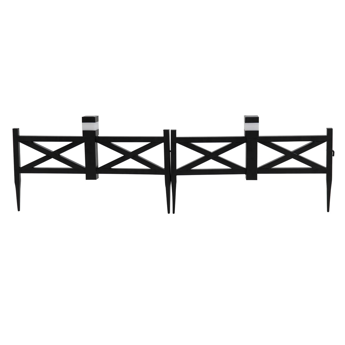 CROMWELL Solar Metal Lattice Garden Fencing 5 Pack