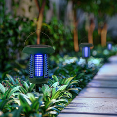 SUNJOY 2 in 1 Solar Powered Bug Zapper with Solar Panel and UV Light