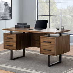 SUNJOY 60’’ Milano Floating Pedestal Desk with Four Drawers