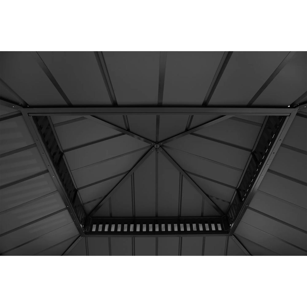 Kingston Aluminum Gazebo - Natural Woodgrain, 10x10