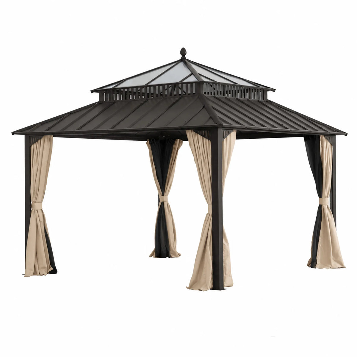 Kingston Horizon PC-Vent Gazebo - Brown, 12x12