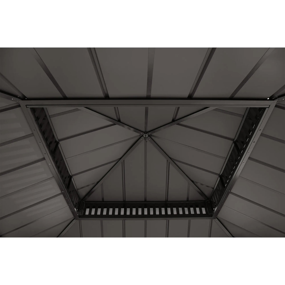 Kingston Aluminum Gazebo - Espresso Brown, 12x12