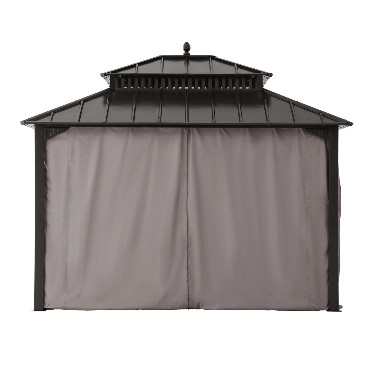 Kingston Aluminum Gazebo - Espresso Brown, 12x10