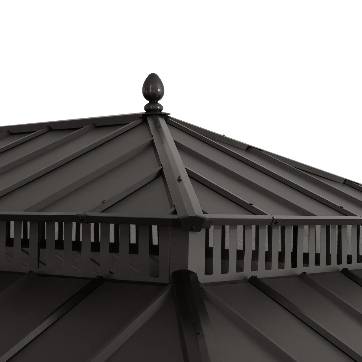 Kingston Aluminum Gazebo - Espresso Brown, 12x20