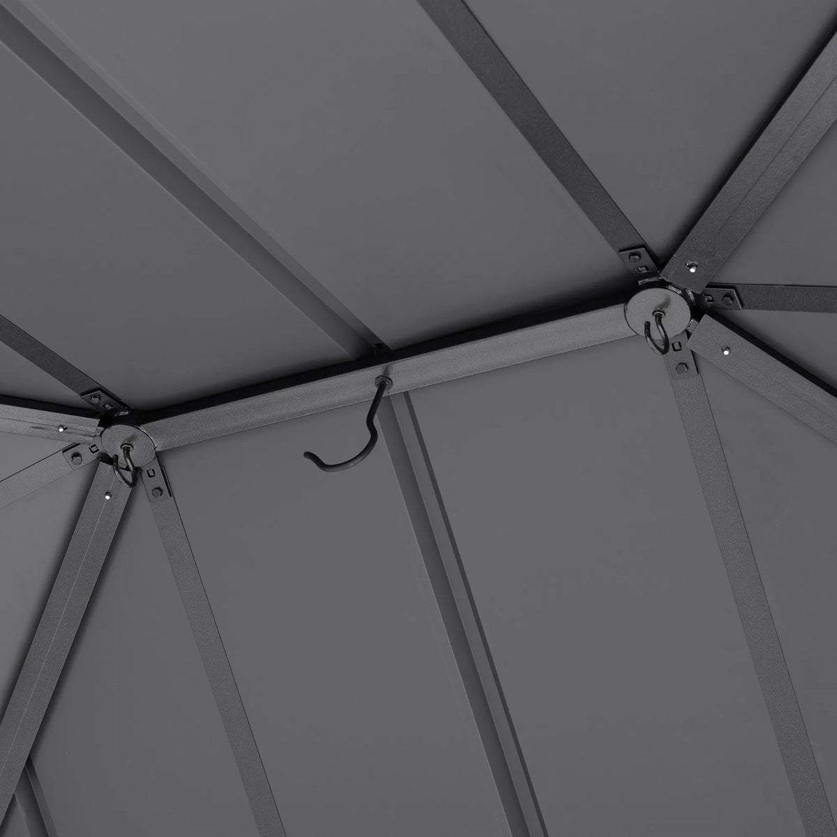 Kingston Aluminum Gazebo - Natural Woodgrain, 12x14