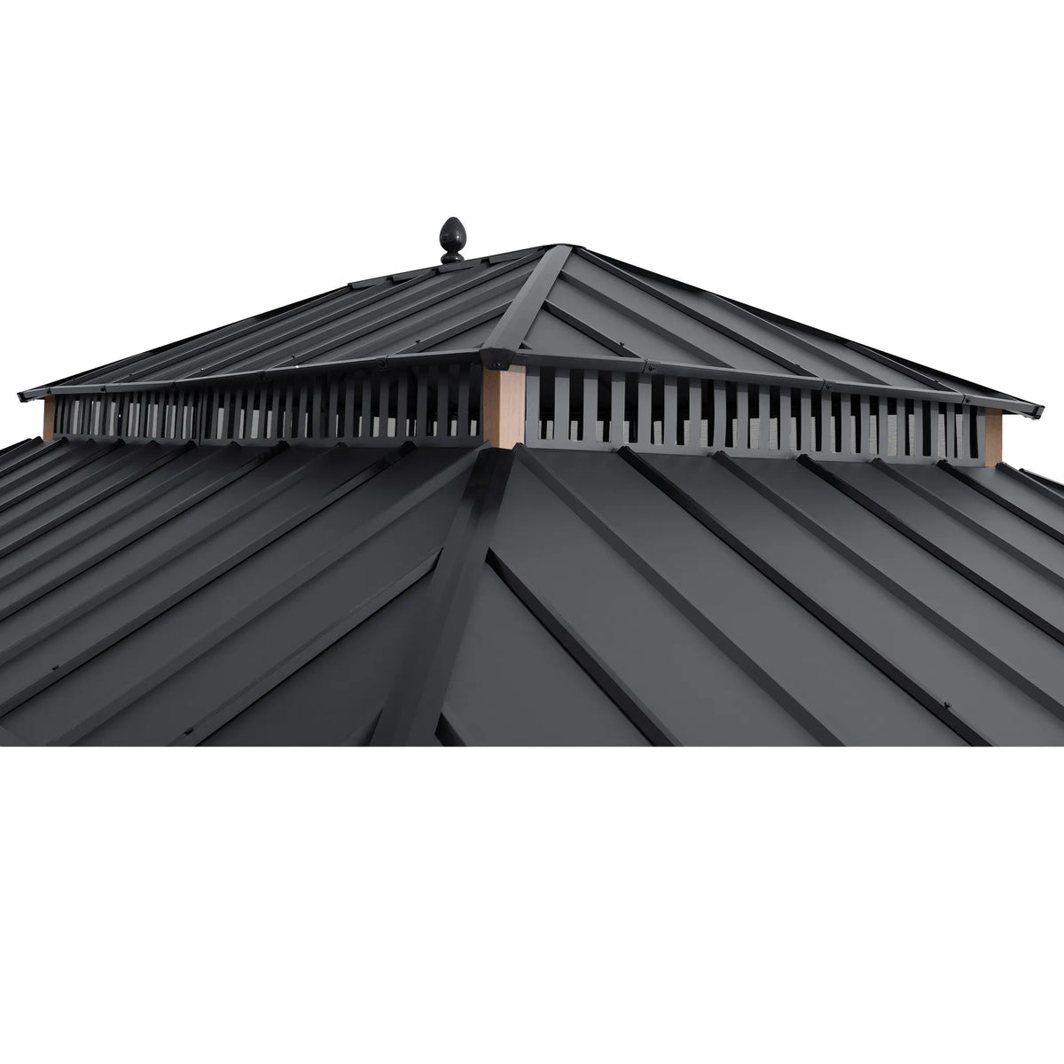 Kingston Aluminum Gazebo - Natural Woodgrain, 12x16