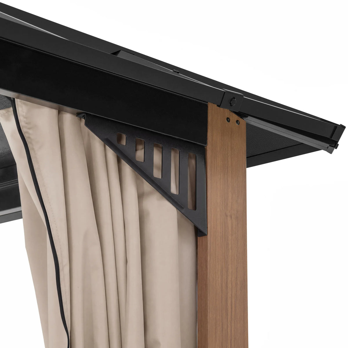 Kingston Aluminum Gazebo - Natural Woodgrain, 12x16