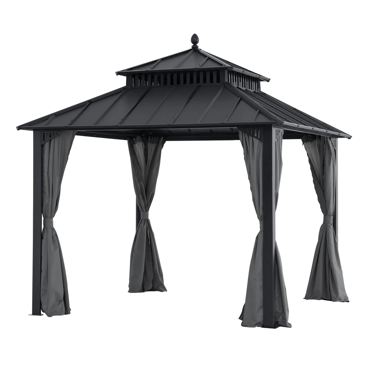 Kingston Aluminum Gazebo - Slate Gray, 10x10