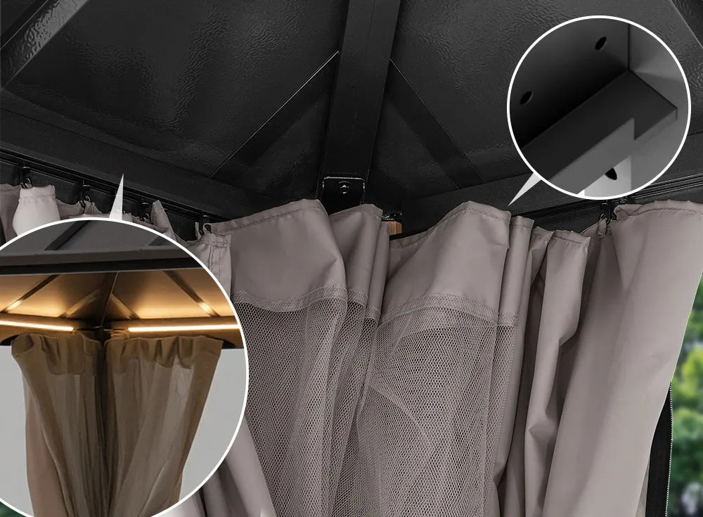 Kingston Gazebo’s dual-track system