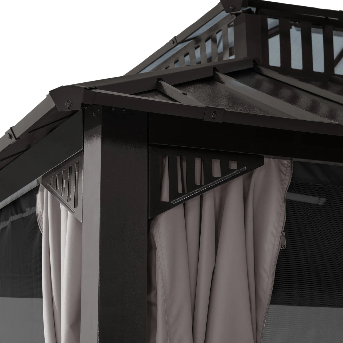 Kingston Horizon PC-Vent Gazebo - Brown, 12x10