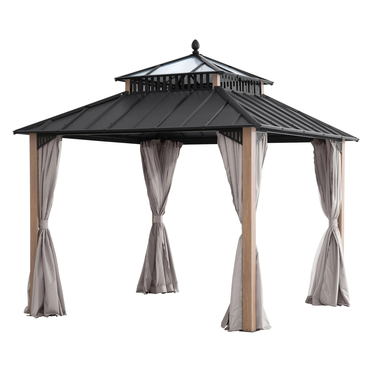 Kingston Horizon PC-Vent Gazebo - Natural Woodgrain, 10x10
