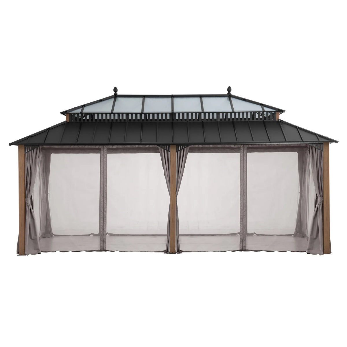 Kingston Horizon PC-Vent Gazebo - Natural Woodgrain, 12x20