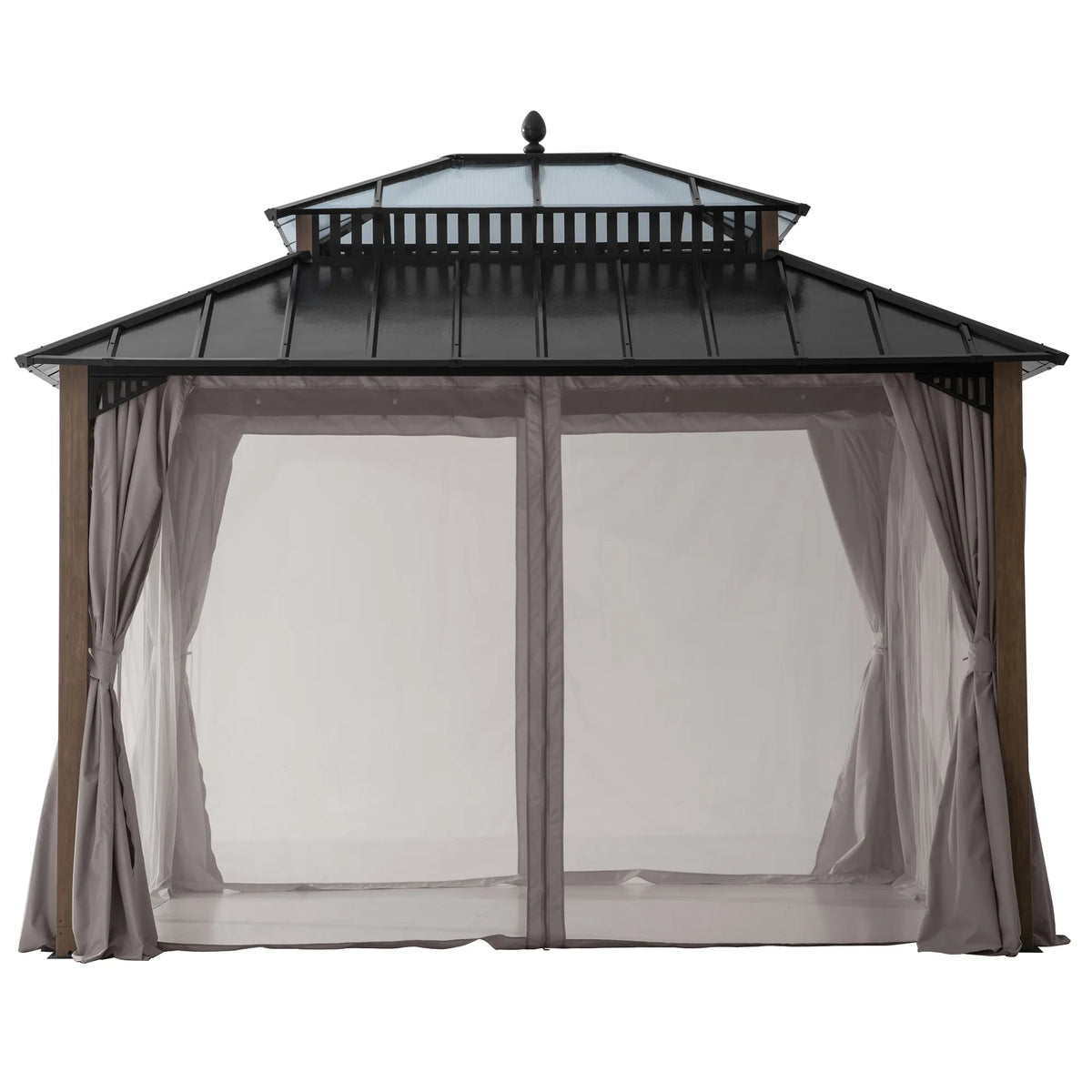 Kingston Horizon PC-Vent Gazebo - Natural Woodgrain, 12x10
