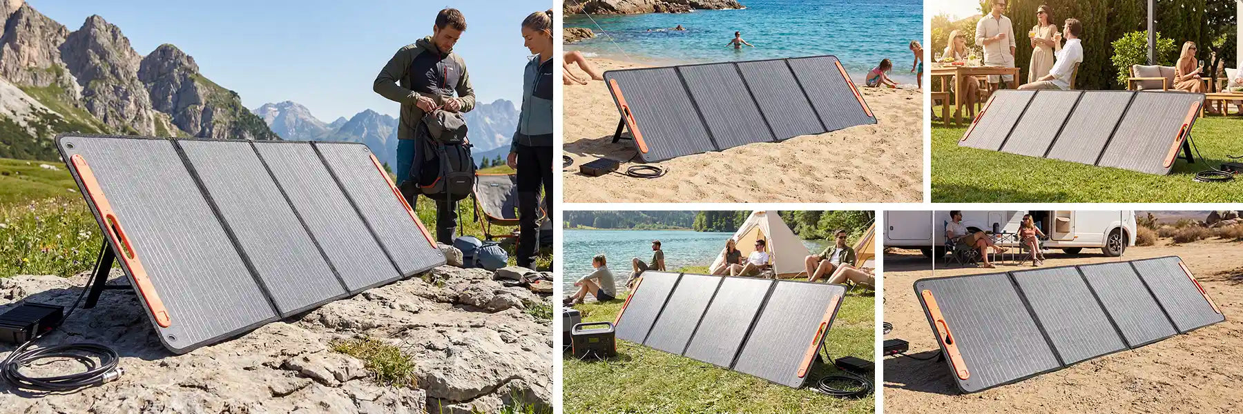 SUNJOY 226W Folding Portable Solar Panel - Convenient and Efficient Power Solution for IceCove Air Conditioner