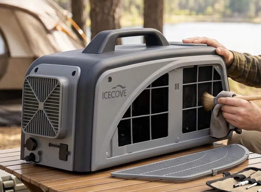 SUNJOY IceCove Portable Air Conditioner with 1 Power Bank for Outdoor Tents and Indoors - Gray