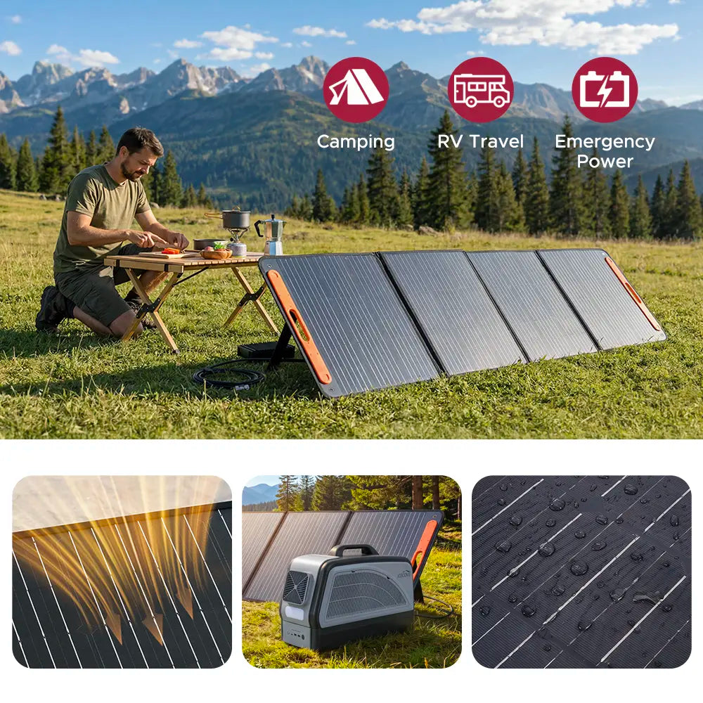 SUNJOY IceCove Portable Air Conditioner with Power Bank and Solar Panel for Outdoor Tents and Indoors - Gray