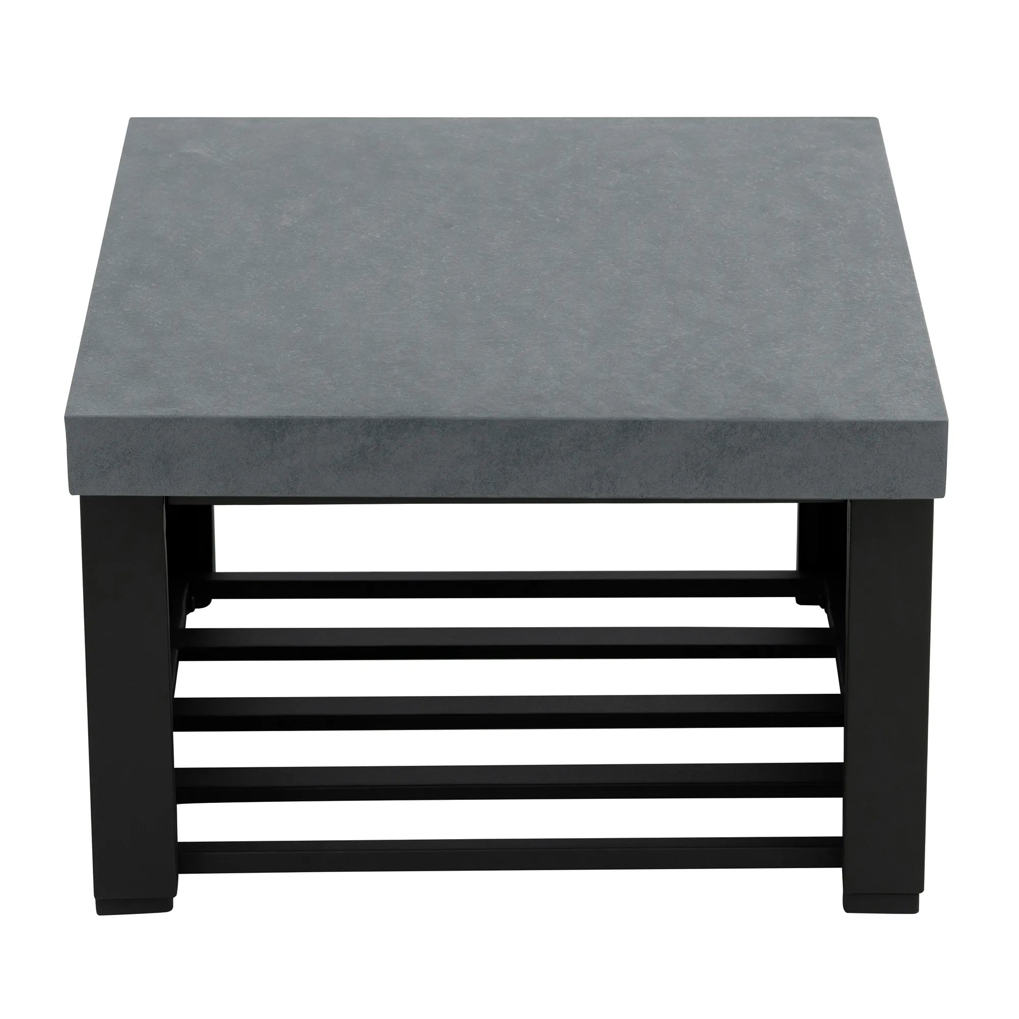 Nordic Modern Wood Burning Fireplace with Log Holders 76" - Light Gray
