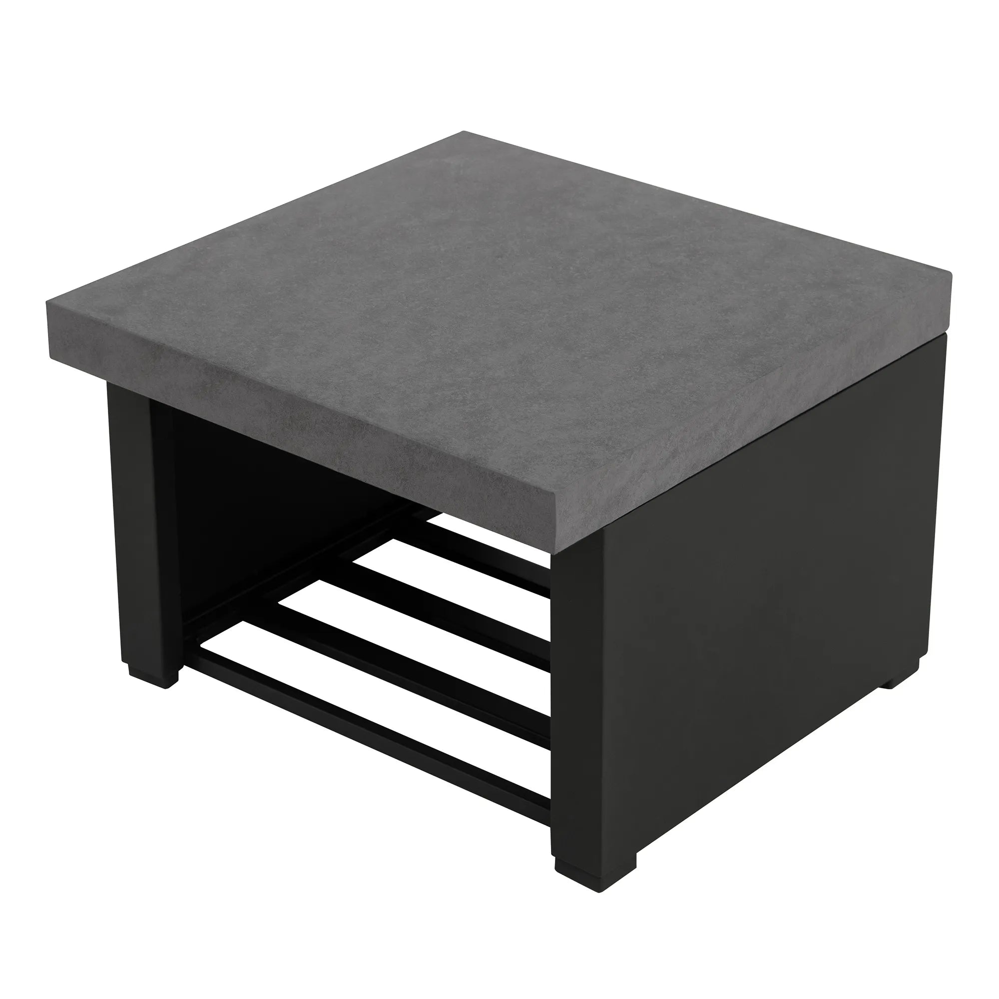 Nordic Modern Wood Burning Fireplace with Log Holders 76" - Dark Gray