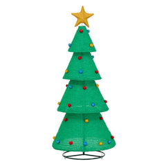 3D Tinsel Santa Holiday Tree