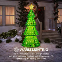 SUNJOY 77 Inch Christmas Lighted Tree with LED Lights.