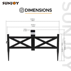 garden fence with solar lights