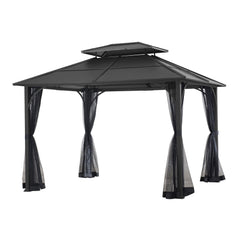 SUNJOY Black Replacement Mosquito Netting For Hardtop Gazebo