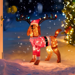 Christmas Light Up Fabric Dog