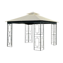 SUNJOY 10‘ x 10’  2-Tier Steel Soft Top Gazebo with Polyester Roof and Ceiling Hook