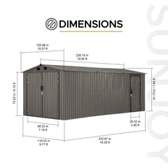 SUNJOY storage sheds