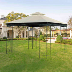 SUNJOY 10‘ x 10’  2-Tier Steel Soft Top Gazebo with Polyester Roof and Ceiling Hook