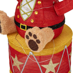 57 in.Christmas Lighted Drumming Bear