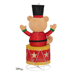 Christmas Lighted Drumming Bear