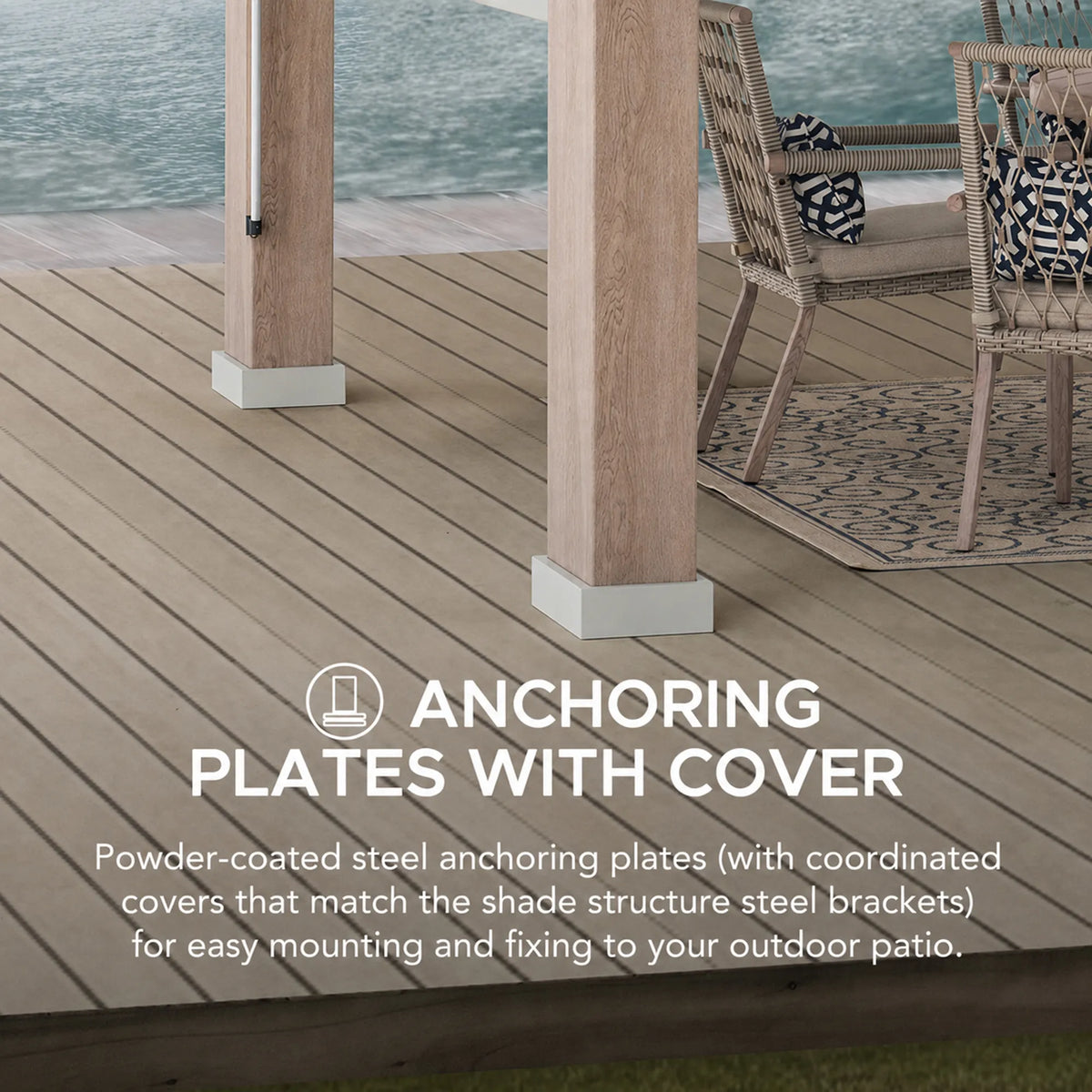 Palladio Wood-Grain Metal Pergola with Adjustable Canopy, 12x14