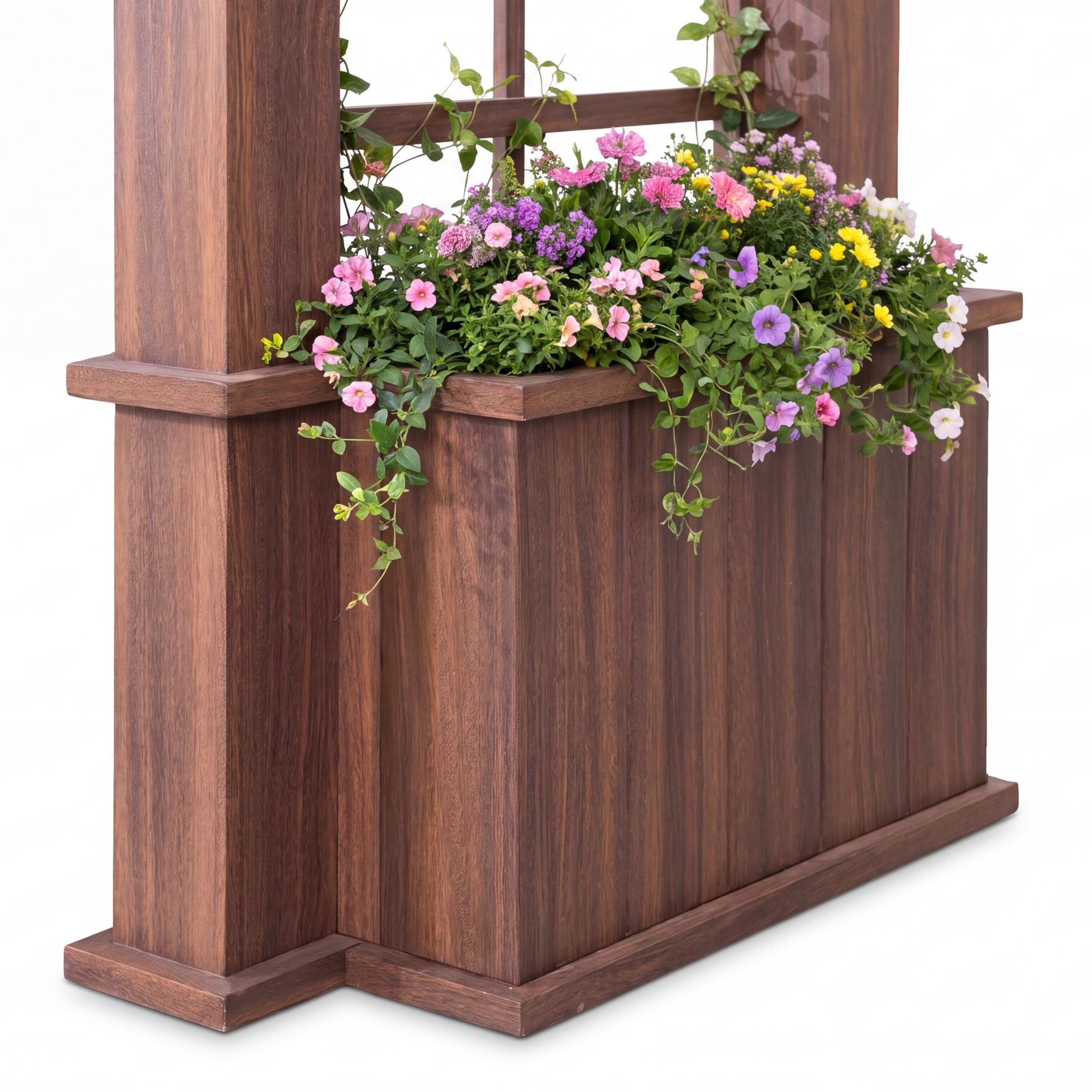 Veranda Woodgrain Steel Roof Planter Gazebo, 13x15