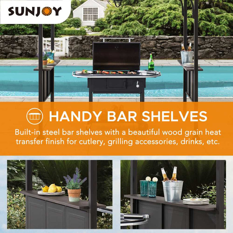 Sunjoy Outdoor Patio Metal Grill Gazebo Hardtop Gazebo Ideas Kits Sale