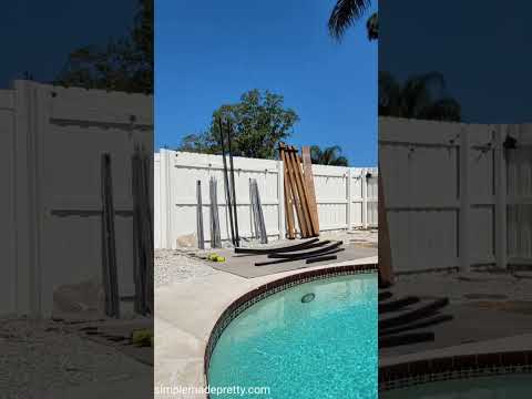 SUNJOY 9x13 Modern Tan Metal Arched Pergola Kit with Bar Shelf.