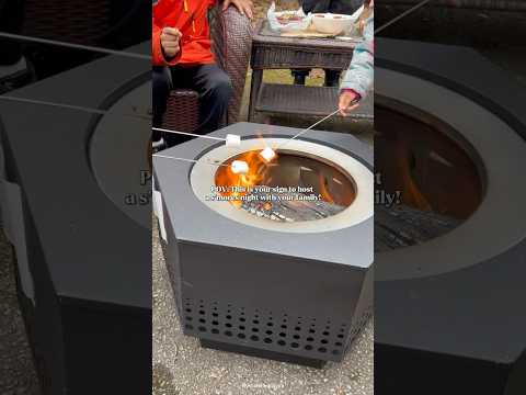 Customer Case of SUNJOY 28 Inch Hexagon Stainless Steel Smokeless Fire Pit with PVC Cover and Poker - Dot Pattern