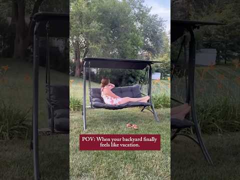 This Porch Swing = Backyard Vacation Goals