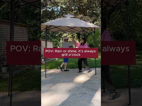 This 5x8 Pop up Grill Tent Works in RAIN, SLEET & SNOW