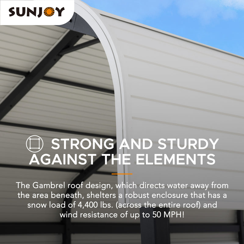 Sunjoy Steel Carports | 12x20 Carport | 12x20 Metal Carport