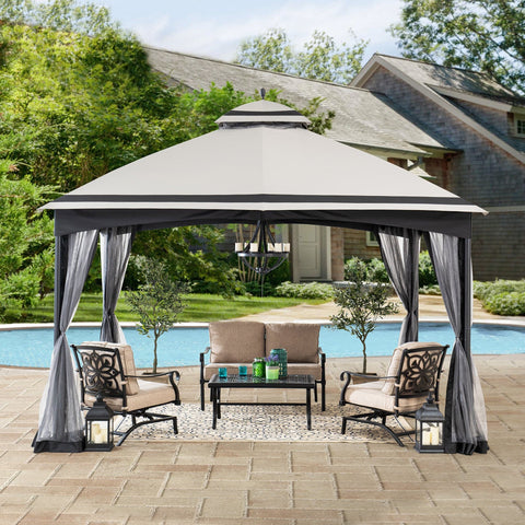 Sunjoy Outdoor Patio Gazebo Kit Backyard Metal Canopy Gazebos for Sale ...