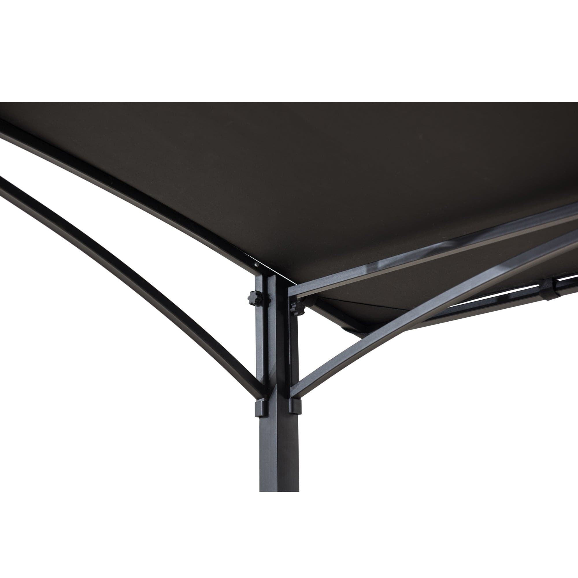 SUNJOY 5x8 Outdoor Grill Gazebo with Arch Canopy and Bar Shelves.