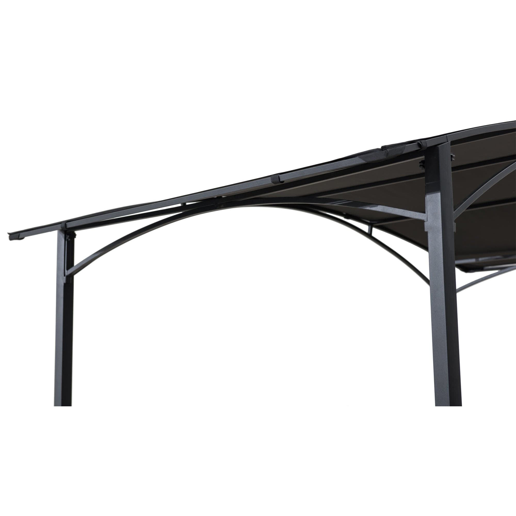 SUNJOY 5x8 Outdoor Grill Gazebo with Arch Canopy and Bar Shelves.