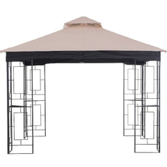 Sunjoy Beige+Black Replacement Canopy For Easy Up Gazebo (10X10 Ft) L-GZ724PST-B Sold At Lowe's.