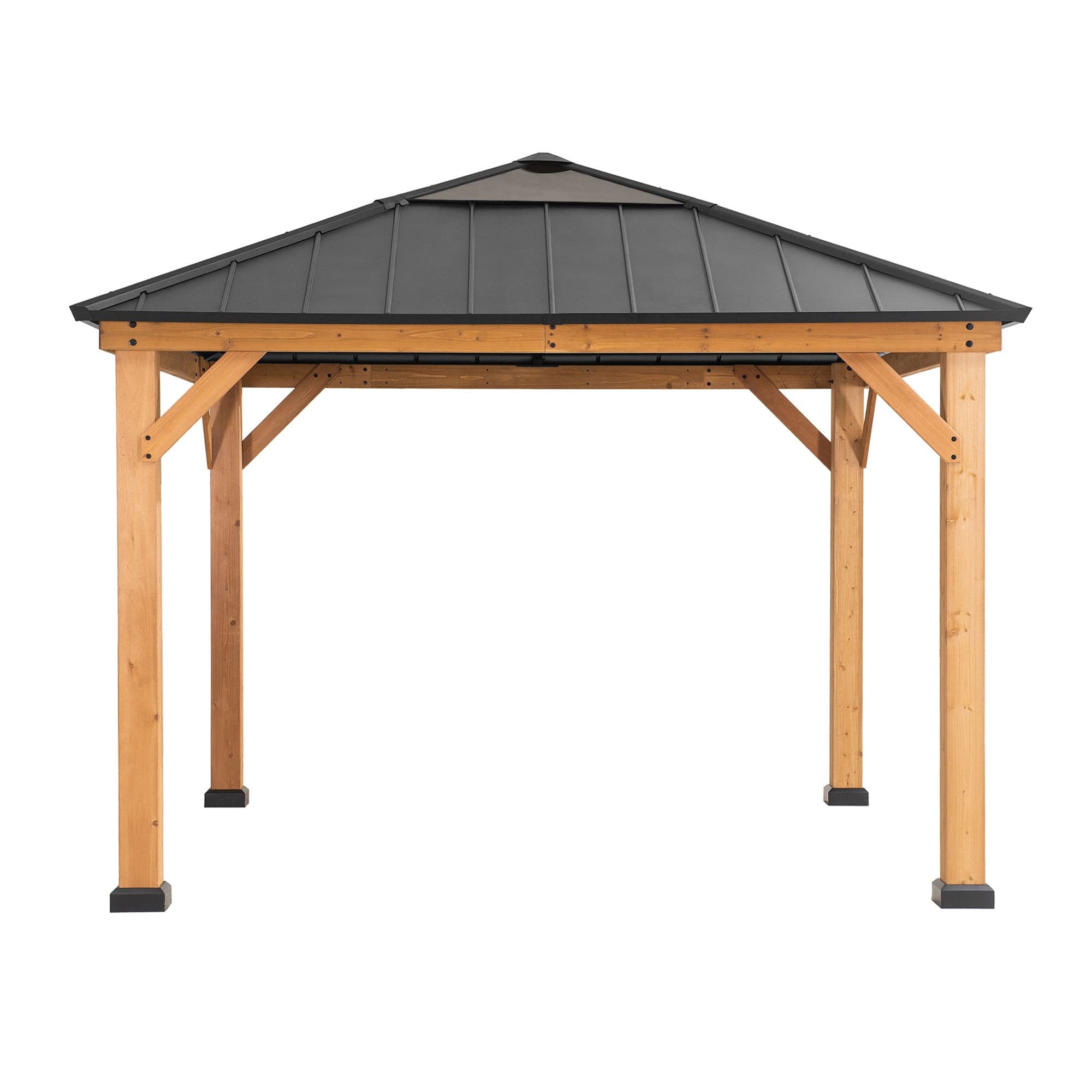 Sunjoy Wooden Hardtop Gazebo for Sale 10x10 for Outdoor Backyard Patio ...