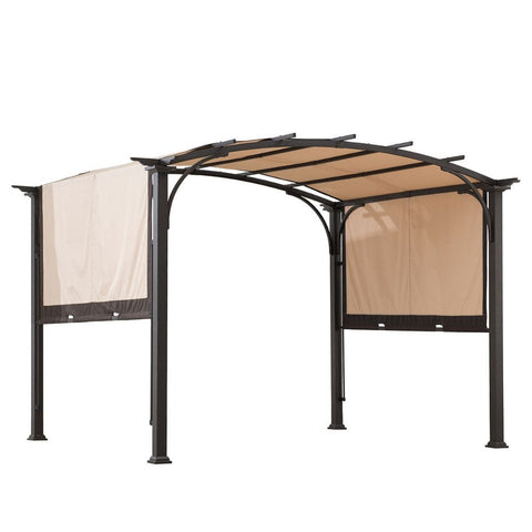 Sunjoy Beige Replacement Canopy For Domed Top RetracTable Shade Pergol ...