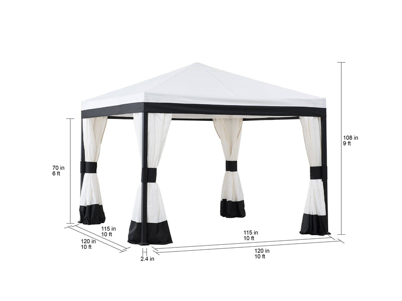 Sunjoy Outdoor Patio Gazebo Kits 10x10 Metal Canopy Gazebos for Sale