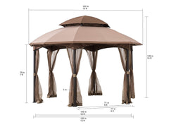 Sunjoy Outdoor Patio 13.5x13.5 Gazebo Kits Backyard Metal Canopy Gazebos for Sale.